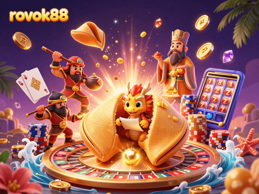Engage with rokok88's thrilling casino features, showcasing a vibrant gaming atmosphere.