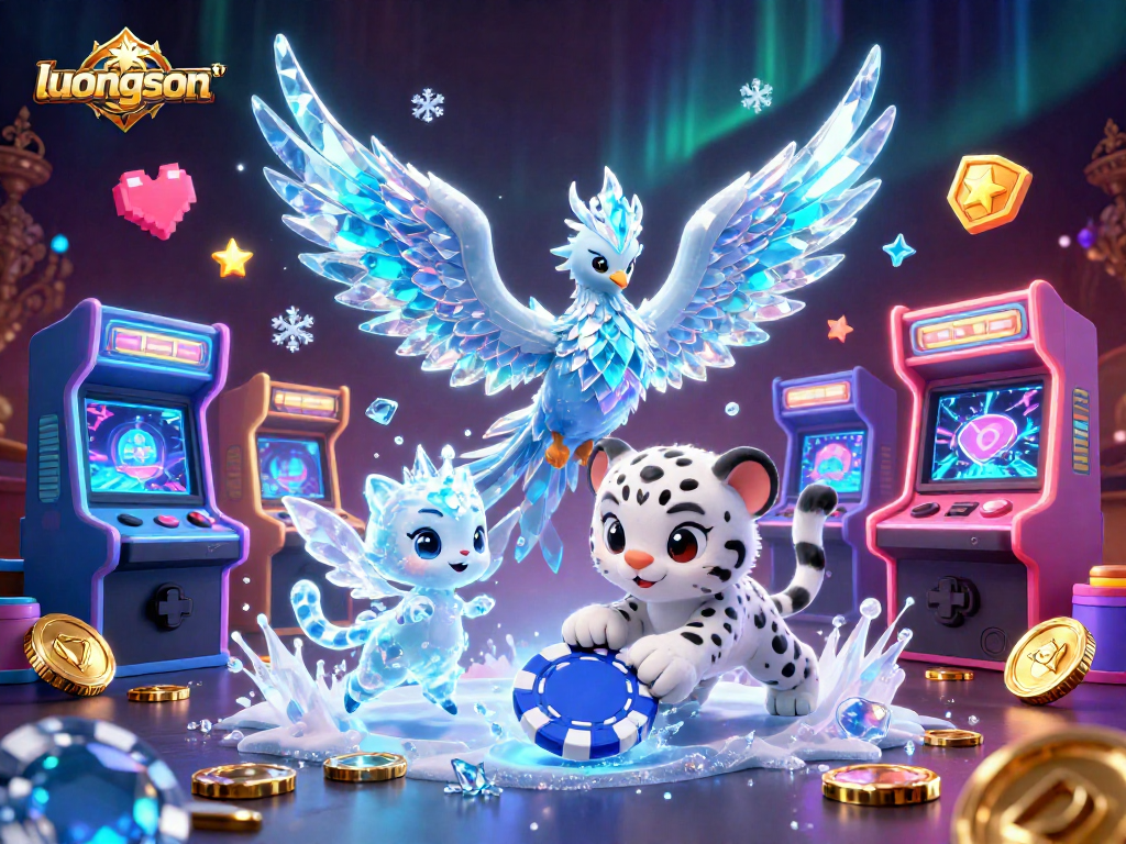 Experience the thrill of luongson tv with an enchanting scene of vibrant characters and casino elements.