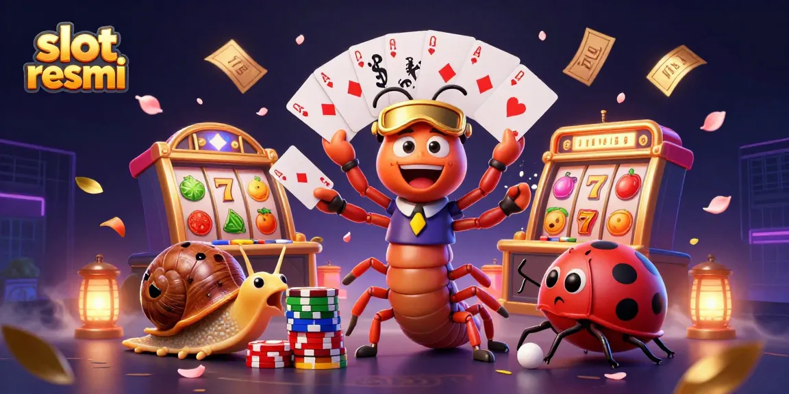 Engage in a vibrant slot resmi scene with lively characters and dynamic elements illustrating thrilling gameplay.