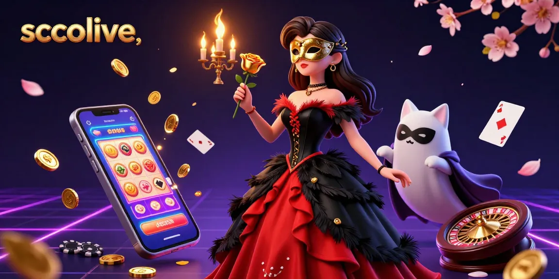 Socolive offers a vibrant experience with a stunning character in a casino-themed 3D illustration.