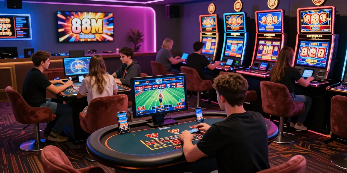 Engaging players at 88M casino showcasing vibrant games and dynamic interfaces.