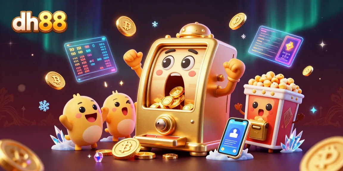 Join the dh88 jackpot fun as golden slot machines celebrate big wins amidst crypto excitement!
