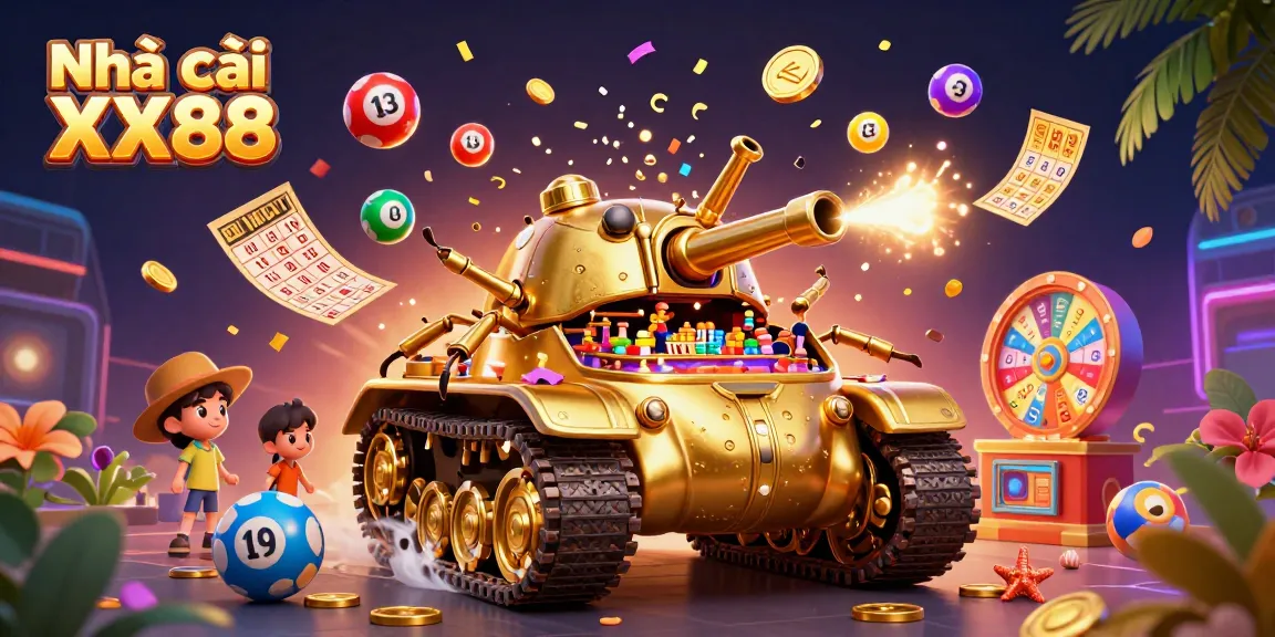 Engage with Nhà cái XX88, a vibrant 3D casino environment featuring lively gameplay elements.