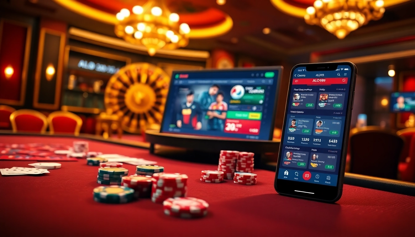 Experience thrilling gameplay at ALO 789 with vibrant casino tables and engaging gambling interfaces.