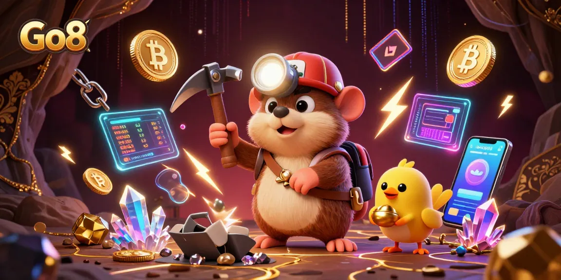 Engage with Go8's thrilling casino adventure featuring a treasure hunter mole exploring golden veins.