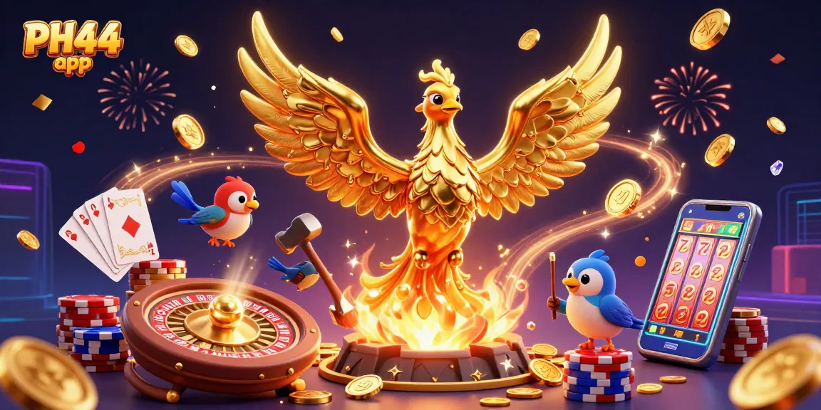 Experience the excitement of the PH44 app with vibrant casino elements and dynamic gaming features.