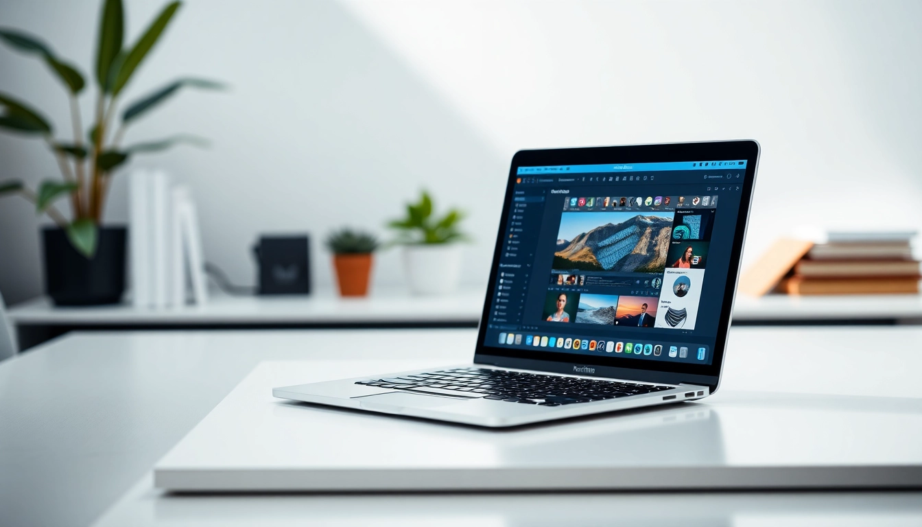Usar el MacBook Pro 14 pulgadas para crear proyectos en un escritorio moderno.